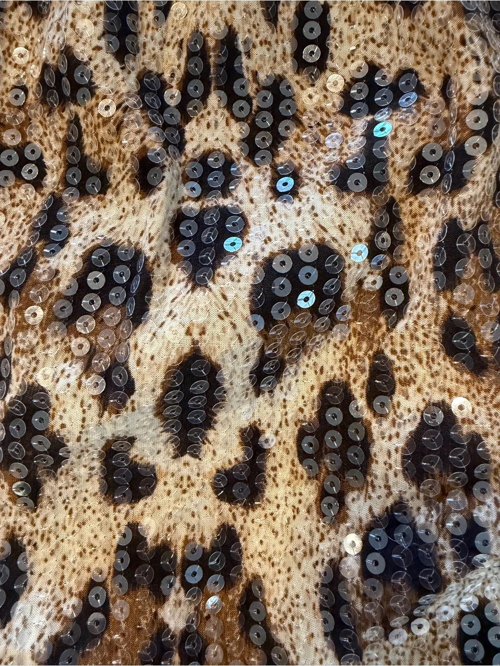 Leopard Sequin Strapless Tube Top Bandeau Going Out Y2K Size M